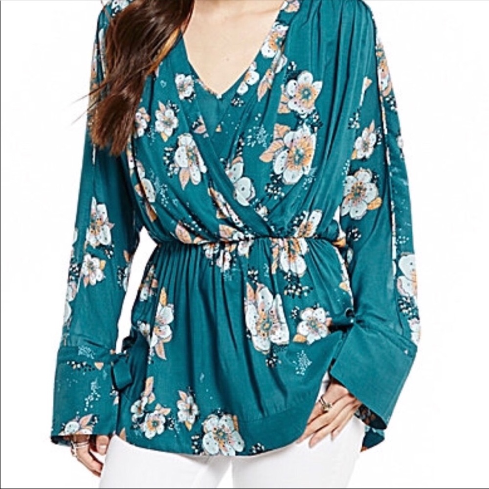 HOST PICK Free People Long Sleeve Floral Tunic LG - Picture 8 of 8